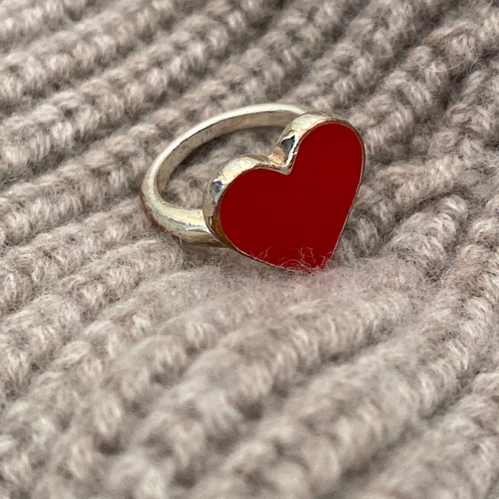Red Hearted Ring
